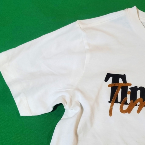 Kids Timberland size 10/12 white logo shirt T-shirt - Picture 3 of 6